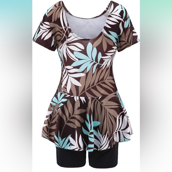 Knaspor One Piece Swim Dress Modest Swimsuit Size 14-16 - Picture 3 of 12